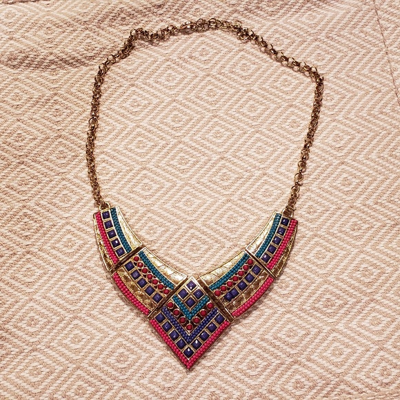 Colorful Statement Necklace - Picture 2 of 3